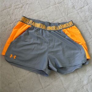 Under Armour Orange & Gray Athletic Shorts